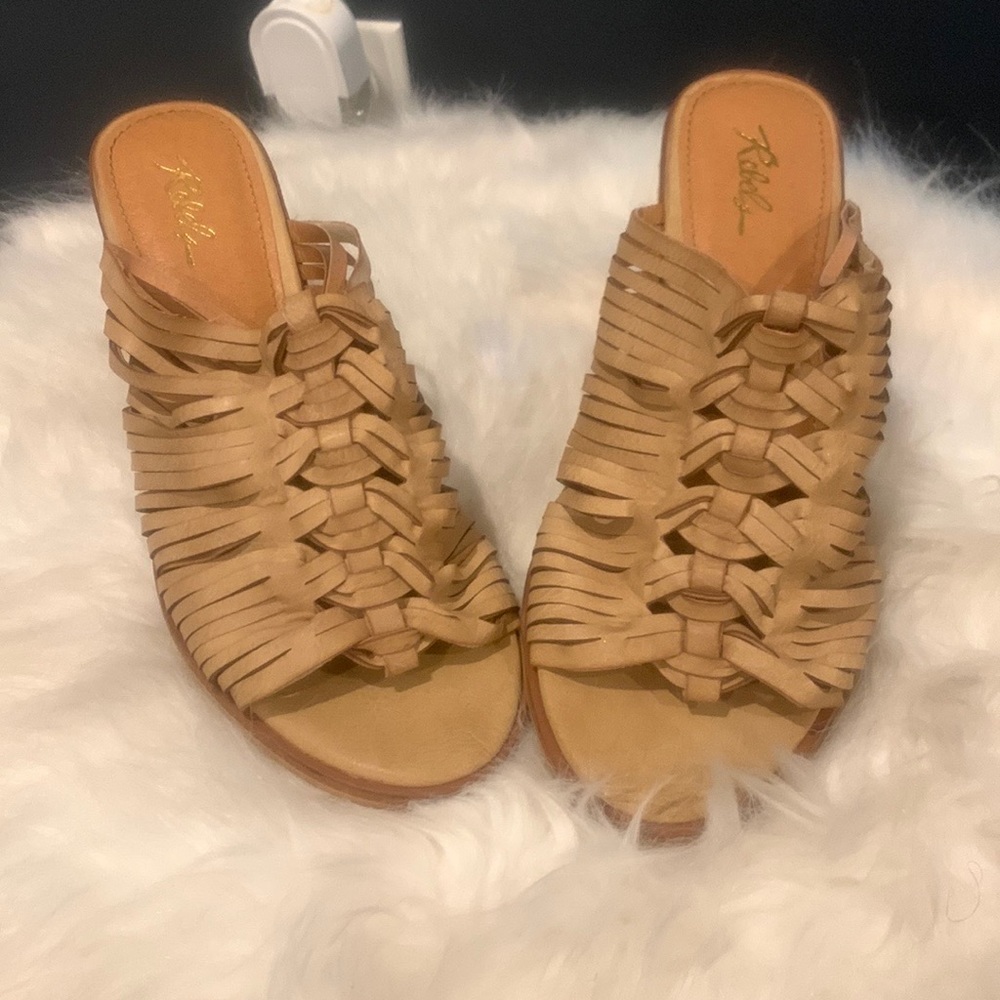 Rebels Strappy Chunky Block Heel Sandals Slip On Open Toe Shoes